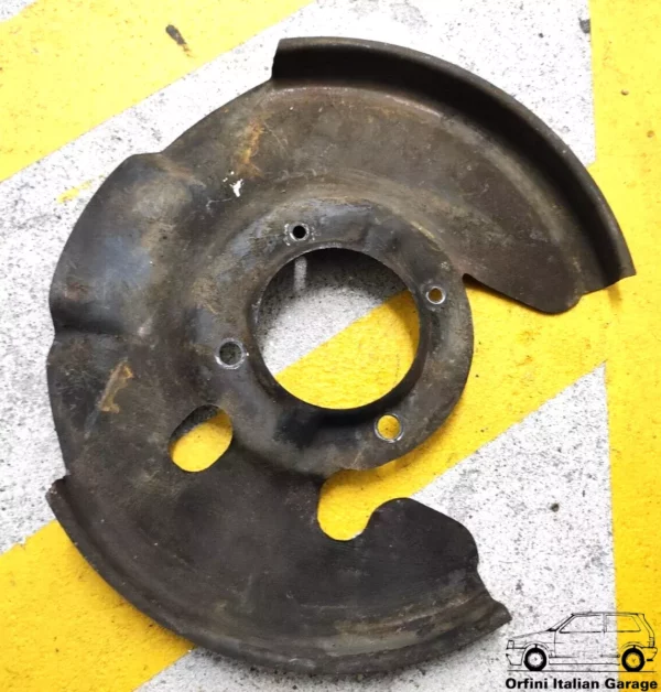 105142211604 Right Front Disc Brake Dust Metal Cover Alfa Romeo 105 1300 1600 View Front