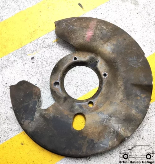 105142211604 Right Front Disc Brake Dust Metal Cover Alfa Romeo 105 1300 1600 View Rear