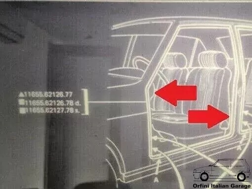 11655.62126.78 11655.62127.78 Front Side Door Rubber Alfa Romeo Alfetta 11655.62126.78 11655.62127.78 Front Side Door Rubber Alfa Romeo Alfetta View Rear