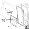 1318670080 1316550080 Left Rear Door Rubber Gasket Double Cab Fiat Ducato 94-02 View Rear