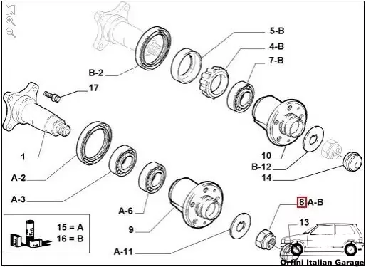 14045271 4389271 - Steering Knucle Nut Fiat Ducato Peugeot J5 Citroen C25 View Rear