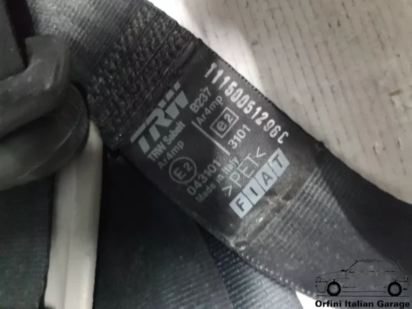 175049480 175011480 Fiat Coupe Front Right Seat Belt View Front