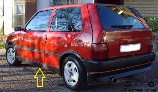 181536980 181537080 Side Skirts Minigonne Fiat Uno Turbo IE MK2 View Front