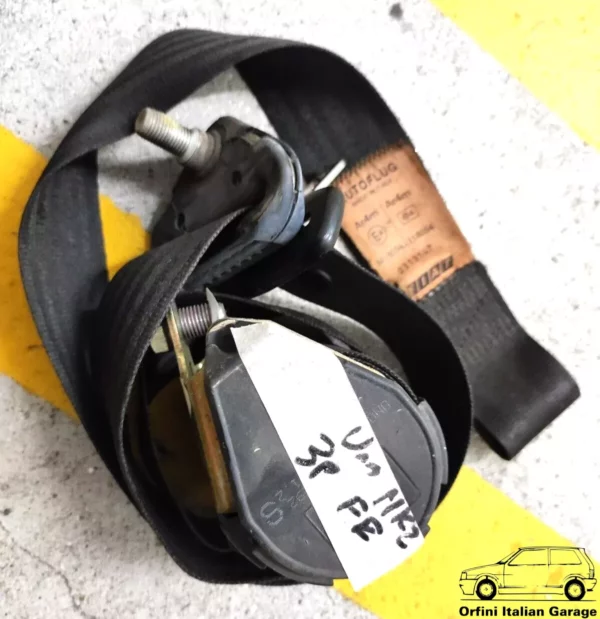182513180 5889005 Front Left Seat Belt - Fiat Uno MK1 MK2 3 Doors View Rear
