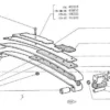 4123474 Sotto Fogli Balestre Spring Spacers Front Suspension Anteriore Fiat 850 View Front