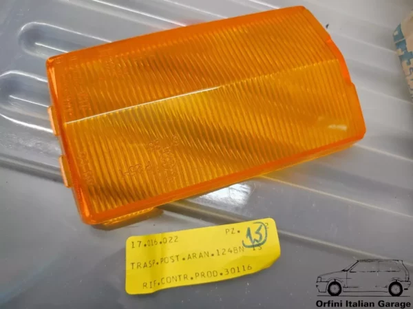 4150876 Rear Lens Orange Vetro Fanalino Light Fiat 124 Berlina Saloon View Rear