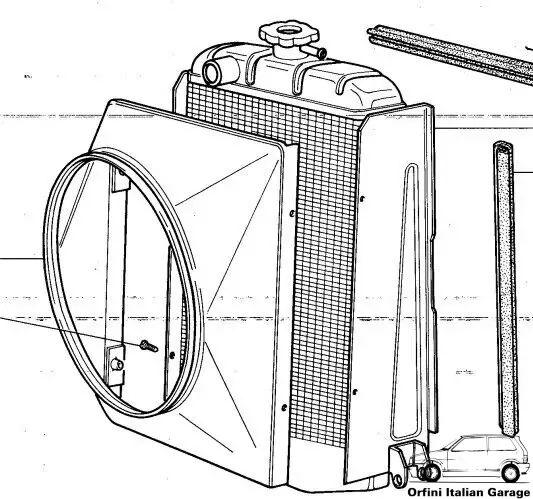 4178565 Radiator Radiatore Acqua Fiat 850 Berlina View Front