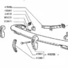 4179604 4179438 4179439 Paraurti Anteriore Front Bumper Fiat 850 Sport Coupe View Front