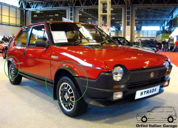 4473698 4473699 Kit Parafanghini Codolini Side Fender Flares Fiat Ritmo Abarth View Right