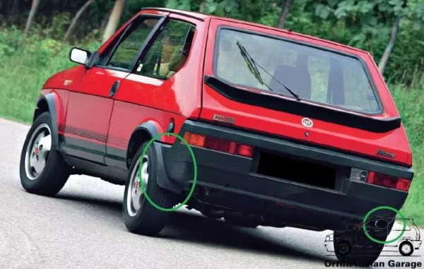 4473702 4473703 Rear Bumper Corner Moulding Fiat Ritmo 105TC 125TC Abarth MK1 View Right