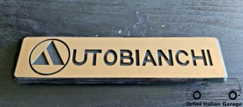 4482831 Rear Back Badge Scritta - Autobianchi A112 Gold Ring View Front