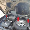 4484886 4484885 Bonnet Hood Cofano Engine Compartment Rubber Fiat Panda View Rear