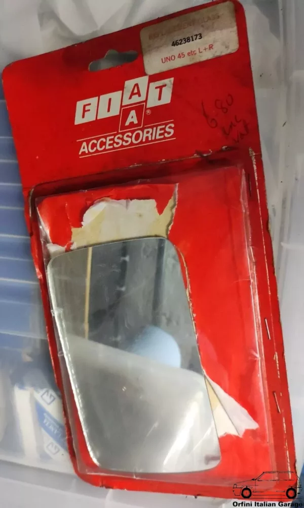 46238174 46238173 Right Left Rearview Mirror Lens Glass Fiat Uno View Front