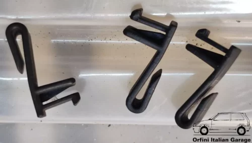 46470874 Guide Clip Hook Black Soft Top Canvas Fiat Cinquecento Seicento Soleil View Front