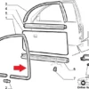 46479339 46411732 46479340 46411733 Front Door Rubber Fiat Punto 176 3 Doors GT View Rear