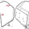 46517668 82466170 46517667 82466169 Front Door Rubber Lancia Delta Dedra View Rear
