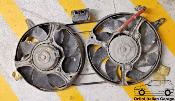 46536963 46469355 46549377 - Radiator Cooling Fan Fiat Coupe 20V Turbo VT View Front