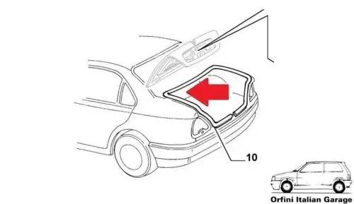 46785184 46428462 Back Door Tailgate Rubber Lancia Lybra Sedan View Rear