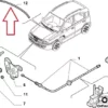 46804346 - Bonnet Hood - Upper Rubber - Fiat Panda 169 View Rear