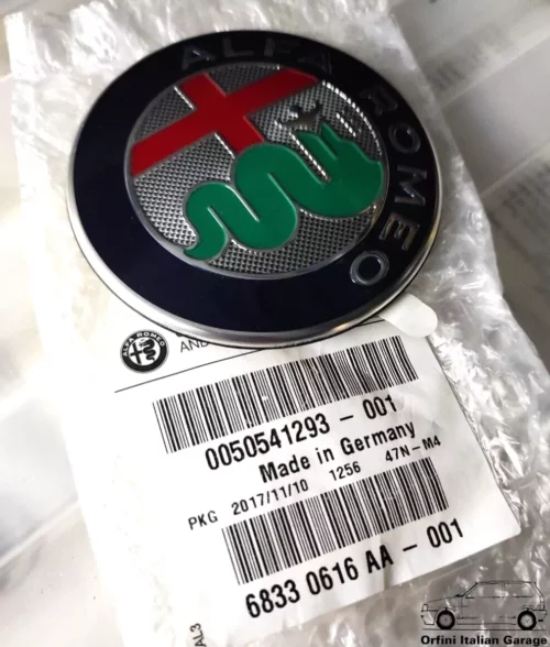 50541293 Radiator Grill Badge Alfa Romeo Giulia Stelvio 4C View Front