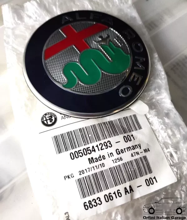 50541293 Radiator Grill Badge Alfa Romeo Giulia Stelvio 4C View Front