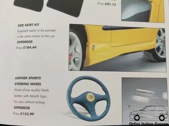 50900000 Side Skirts Minigonne Fiat Seicento Sporting - Kit Abarth Zender View Rear