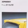 50900001 Rear Spoiler Zender Kit Abarth Fiat Seicento Sporting View Left