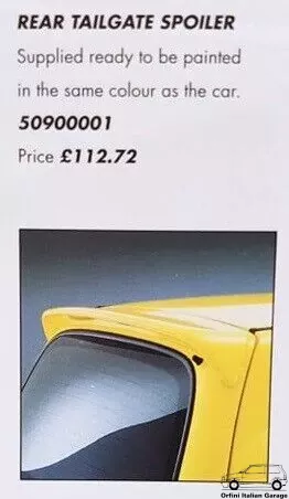 50900001 Rear Spoiler Zender Kit Abarth Fiat Seicento Sporting View Left