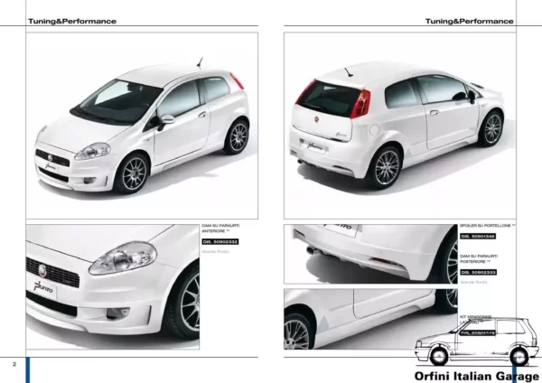 50901348 Side Skirts Minigonne Fiat Grande Punto 199 View Front