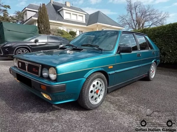 5888190 Lancia Delta HF 4WD Integrale Side Decals Grey Grigio Adhesive Stripes View Rear