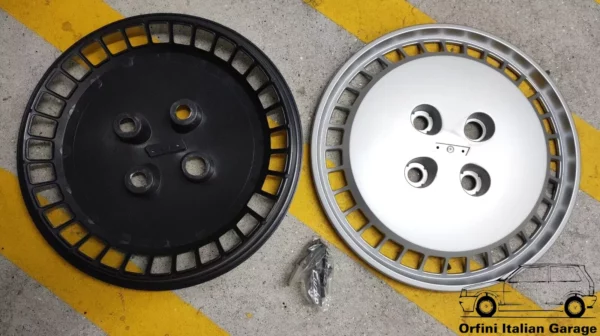 5897130 7550408 Fiat Panda 13 Wheel Hub Cap Borchie Coprimozzo View Rear