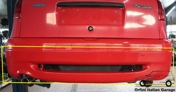 5909030 Rear Bumper Spoiler Fiat Punto GT Sporting Kit Abarth Zender Paraurti View Front
