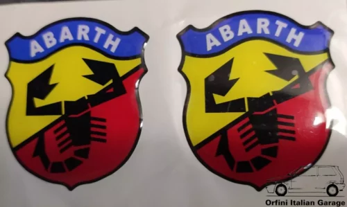 5909396 Fiat Cinquecento Seicento Sporting Punto Bravo Badge Side Skirts Abarth View Front