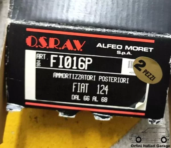 5932565 Pair Rear Shock Absorber Fiat 124 131 View Front