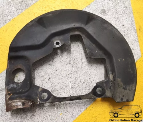 5939696 - Left Front Disc Brake Dust Metal Cover - Fiat Uno MK1 MK2 View Rear