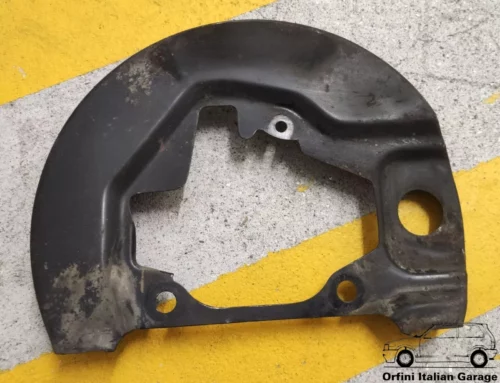 5939697 - Right Front Disc Brake Dust Metal Cover - Fiat Uno MK1 MK2 View Rear