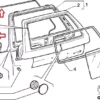 5941457 Back Door Rubber Fiat Uno MK1 View Front