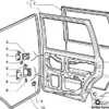 5952228 5952160 Rear Side Door Rubber Fiat Uno MK1 MK2 5 Door View Front