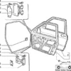 5952228 5952160 Front Side Door Rubber Fiat Uno MK1 MK2 5 Door View Rear