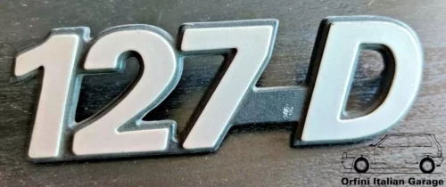 5968560 Rear Back Badge Scritta - Fiat 127 D 127D View Front
