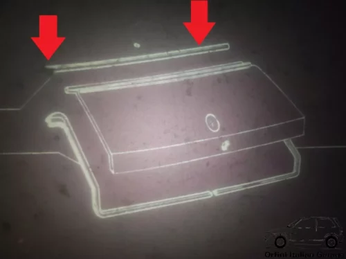 5979578 Back Door Tailgate Rubber Portellone Fiat Ritmo Strada Bertone Cabrio View Rear