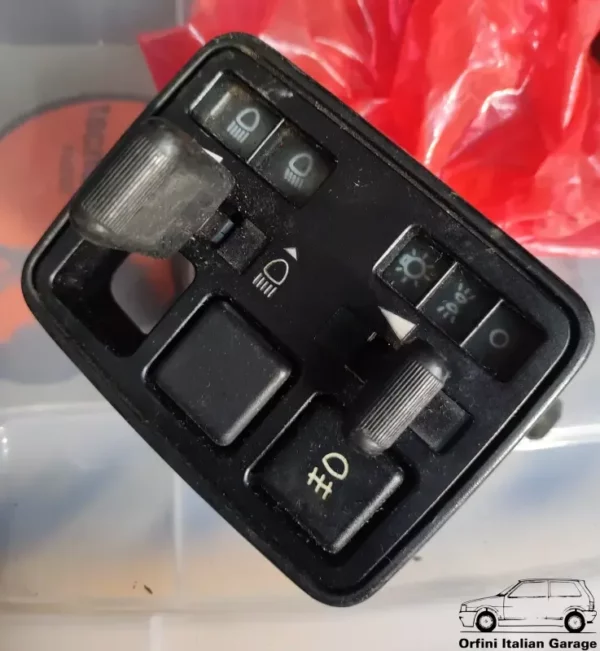 5998437 5942615 5942617 Light Switch Panel Fiat Uno MK1 View Rear