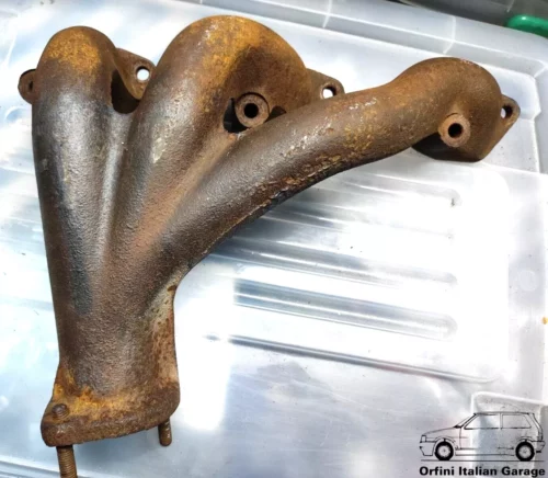 60521974 Right Exhaust Manifold Collettore Scarico Alfa Romeo GTV6 75 V6 2.5 3.0 View Rear