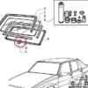60527756 60741992 Windscreen Windshield Rubber Seal Joint Spacer Alfa Romeo 75 View Front