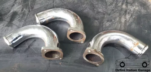 60573572 60513166 Intake Hose Pipe Chromed Alfa Romeo V6 155 164 166 Spider GTV View Front
