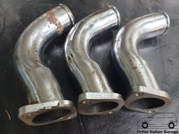 60573573 60513167 Intake Hose Pipe Chromed Alfa Romeo V6 155 164 166 Spider GTV View Front