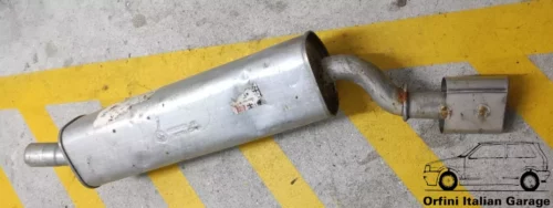 60587684 Exhaust Muffler Silencer Alfa Romeo 155 View Rear Close Up