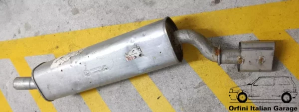 60587684 Exhaust Muffler Silencer Alfa Romeo 155 View Rear Close Up