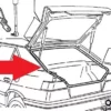 60607870 60525439 60593639 Back Door Tailgate Rubber Alfa Romeo 33 MK2 Seconda View Rear