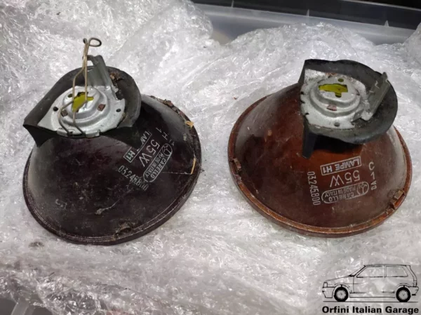 60703454 60703632 03.245.700 IRTP 29SP Carello Headlight Light PAIR Alfa Romeo View Front